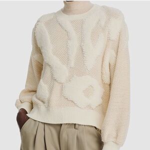 Aldo Martins Ivory Sidley Knit Pullover Alpaca Sweater